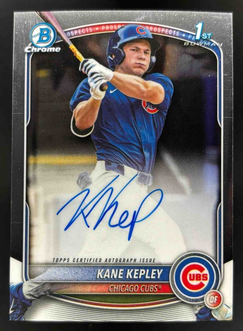 Card image for 2025 Bowman Draft Kane Kepley Chrome Prospect Auto #CPA-KK Cubs