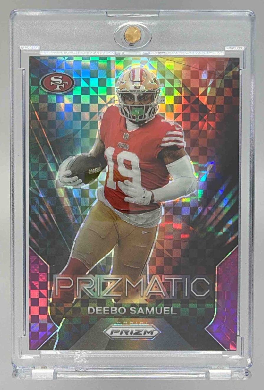 Card image for 2023 Panini Prizm Deebo Samuel Prizmatic Purple Power Prizms /49 #17 49ers
