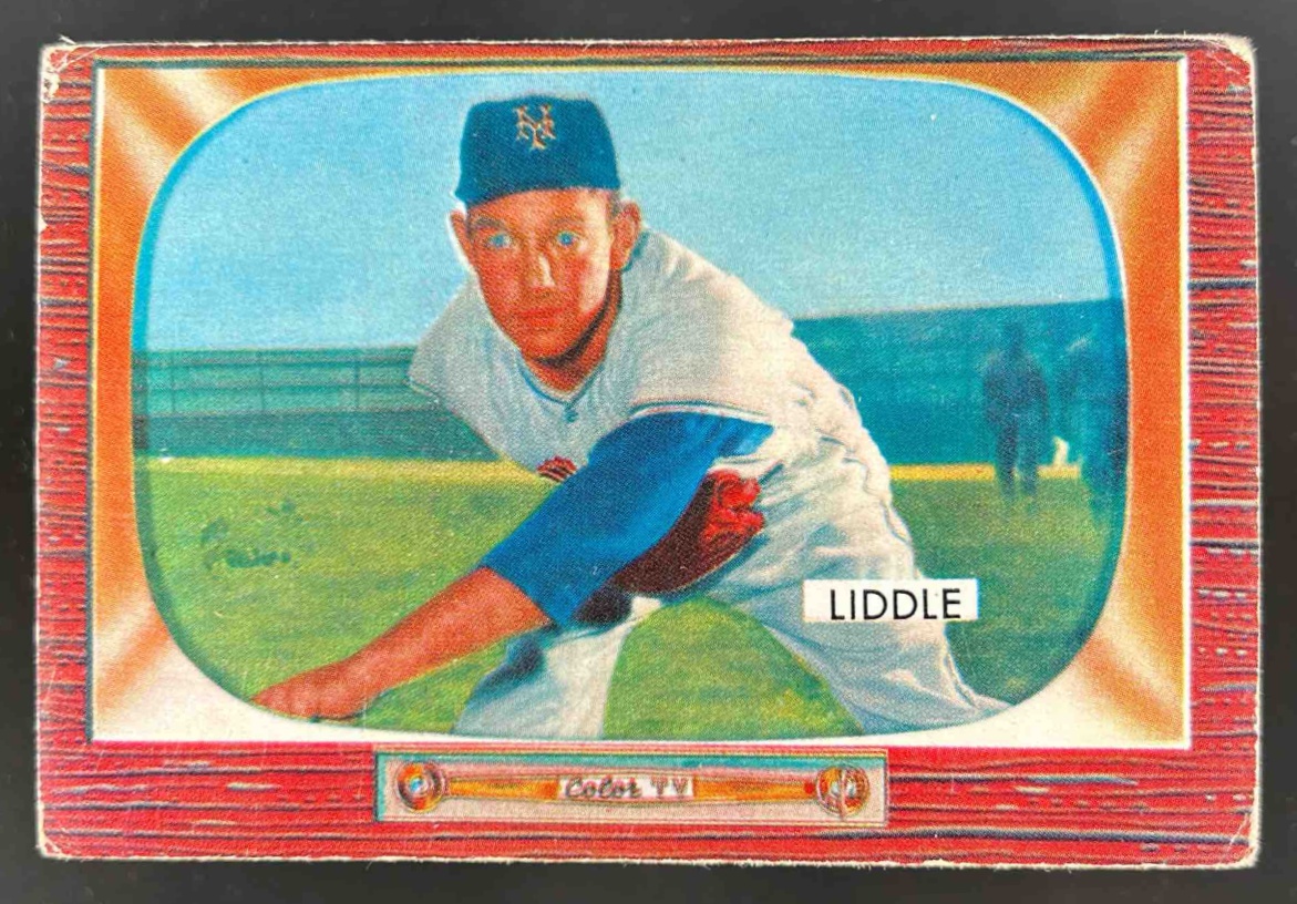 Card image for 1955 BOWMAN BASEBALL DON LIDDLE #146 NEW YORK GIANTS