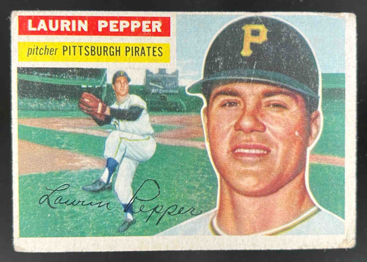 Card image for 1956 TOPPS BASEBALL LAURIN PEPPER #108B PITTSBURGH PIRATES