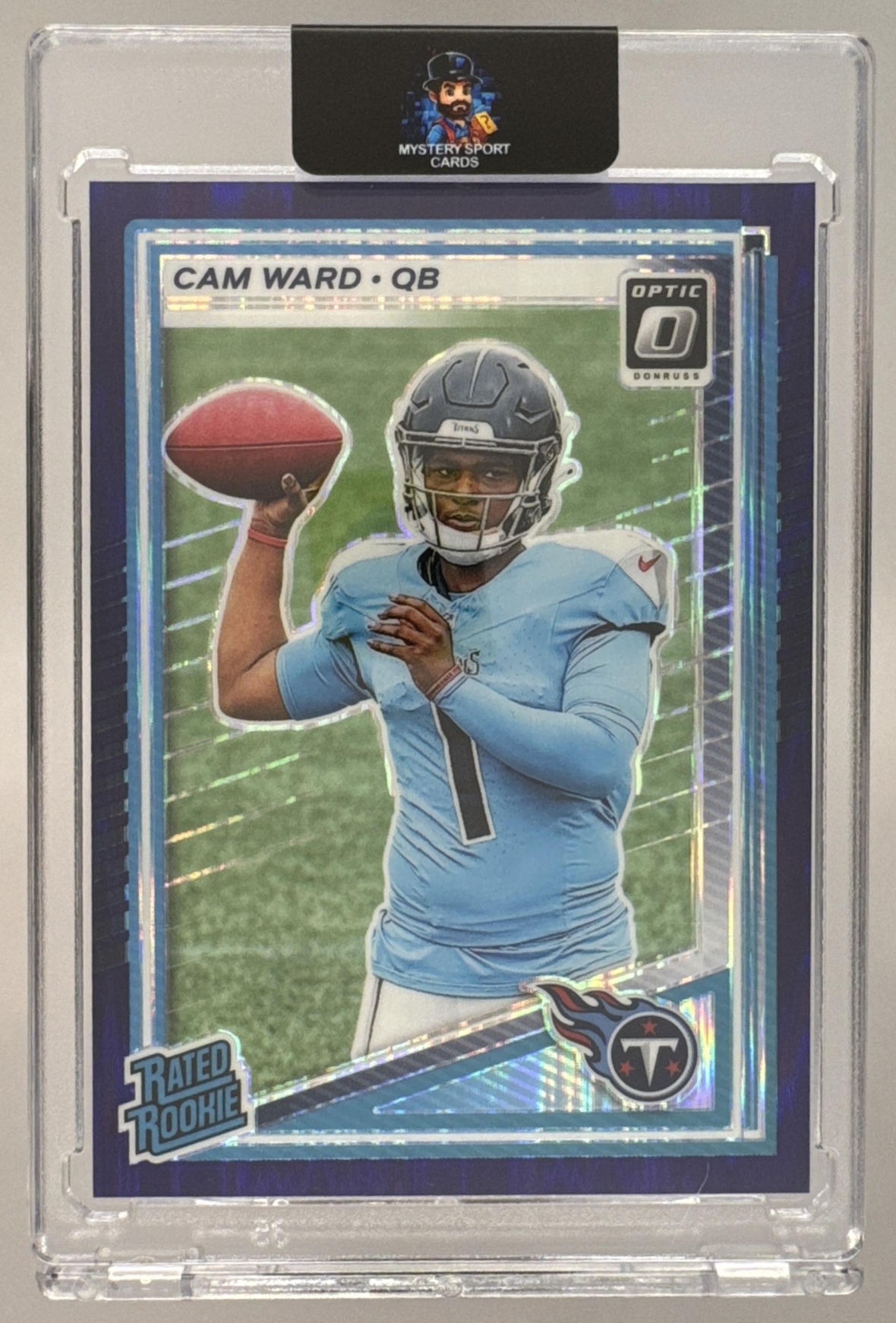 Card image for 2025 Panini Football Donruss Optic Cam Ward Rated Rookie #293 Tennessee Titans