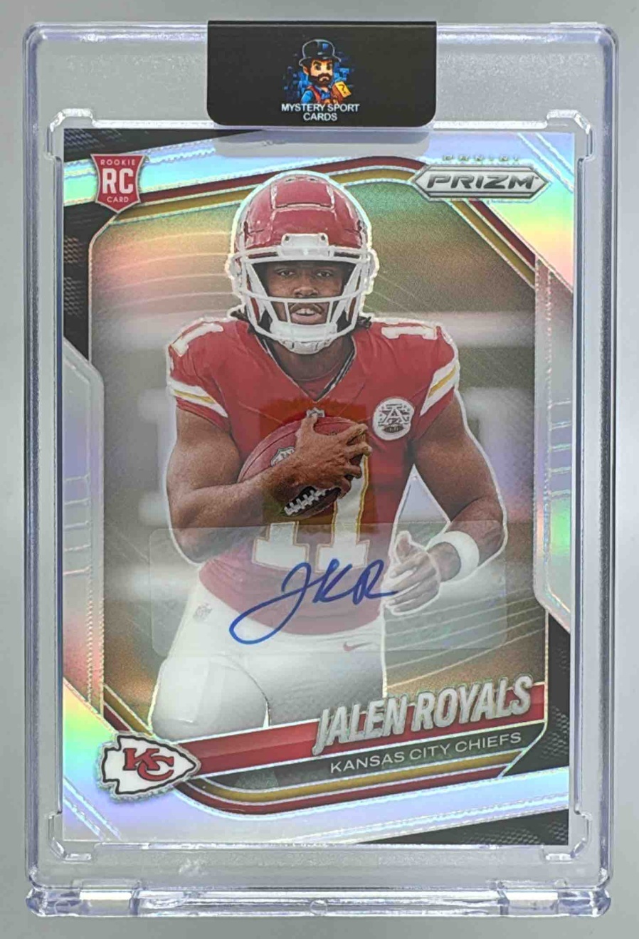 Card image for 2025 Panini Prizm Jalen Royals Rookie Choice Auto /100 #341 RC Chiefs
