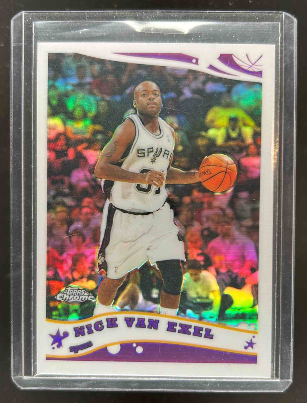 Card image for 2005-06 TOPPS CHROME NICK VAN EXEL REFRACTOR /999 #117 SAN ANTONIO SPURS
