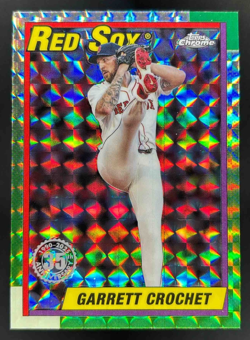 Card image for 2025 Topps Chrome Update Garrett Crochet 1990 Geometric Refractor