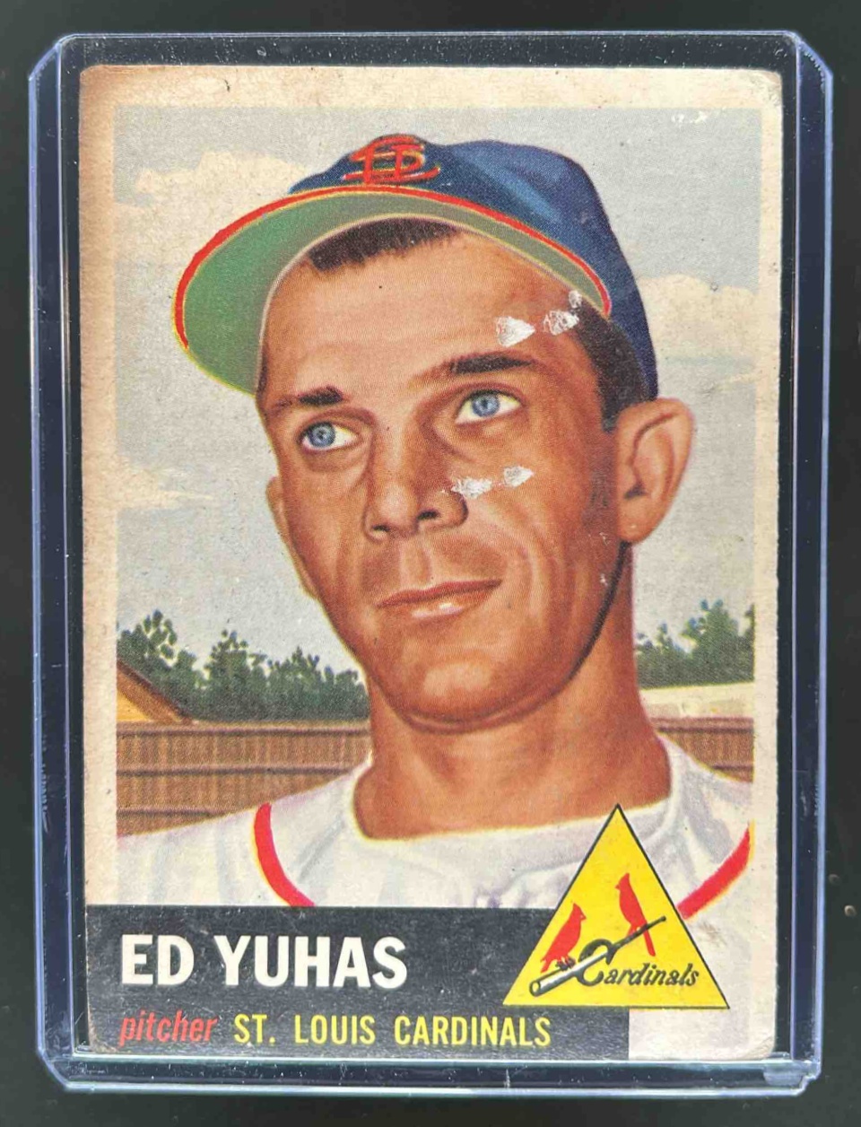 Card image for 1953 TOPPS BASEBALL ED YUHAS #70 ST. LOUIS CARDINALS