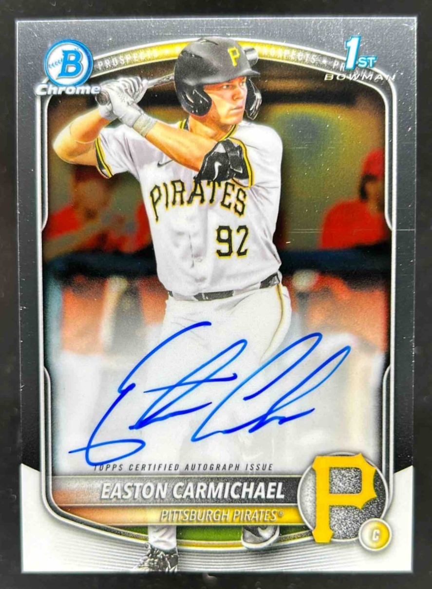 Card image for Easton Carmichael 2025 Bowman Draft Chrome Prospect Auto