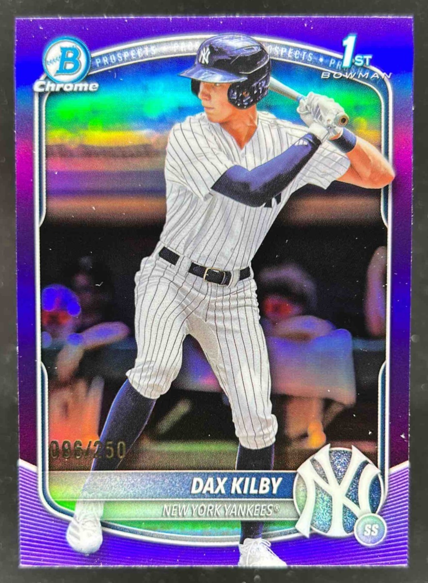 Card image for Dax Kilby 2025 Bowman Draft Chrome Purple Refractor /250