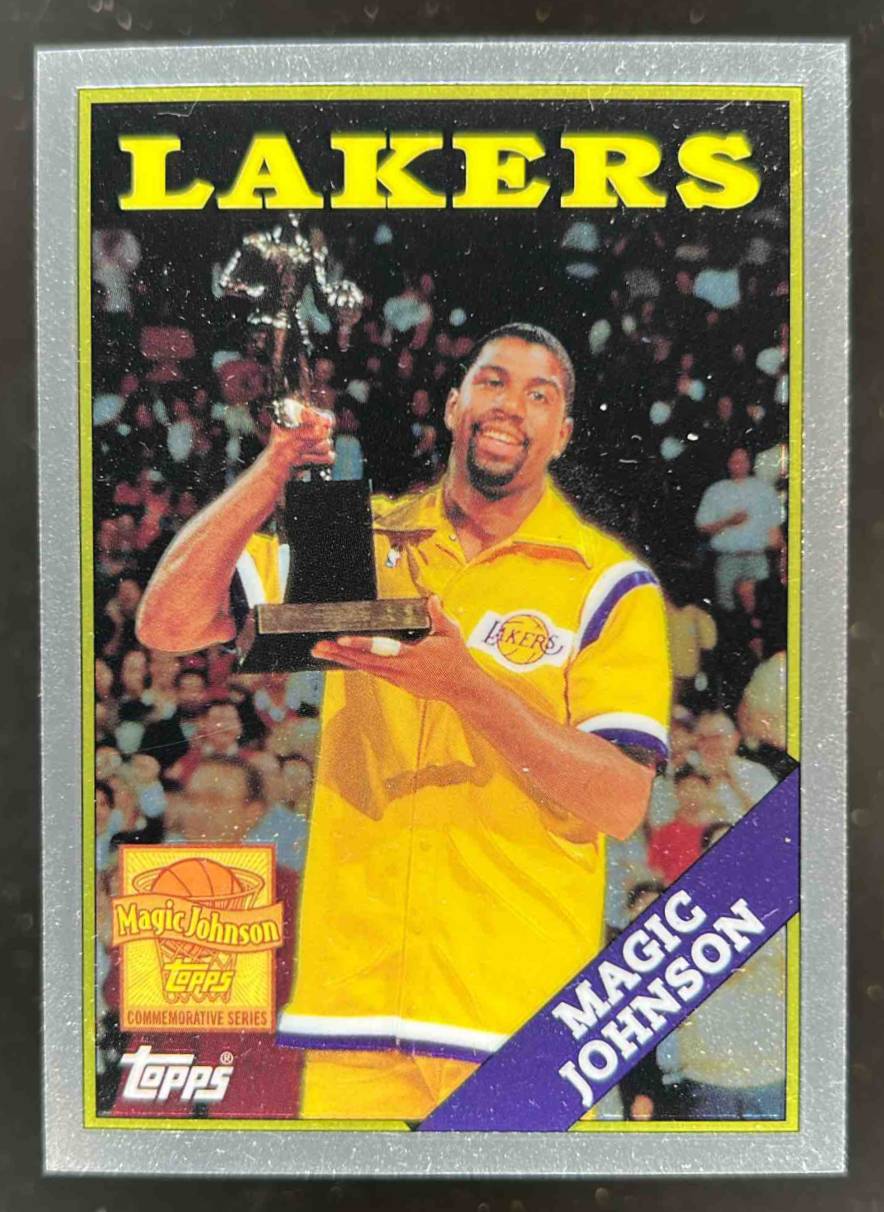 Card image for 2000-01 TOPPS CHROME MAGIC JOHNSON CARDS THAT NEVER WERE #MJ6 LOS ANGELES LAKERS