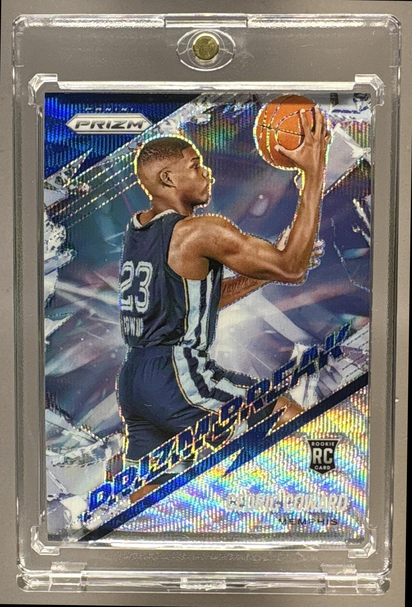 2025-26 PANINI PRIZM CEDRIC COWARD #5 BREAK BLUE WAVE 215/249 RC GRIZZLIES
