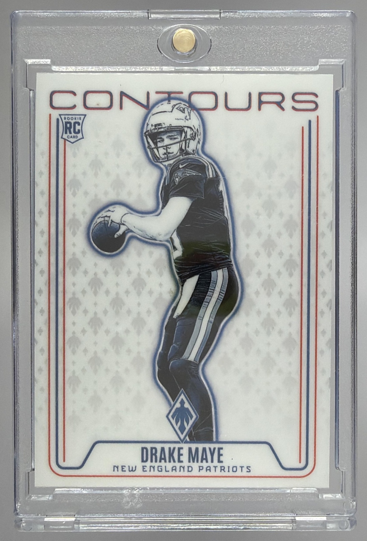 Card image for 2024 Panini Phoenix Drake Maye Contours #CON-DME RC Patriots