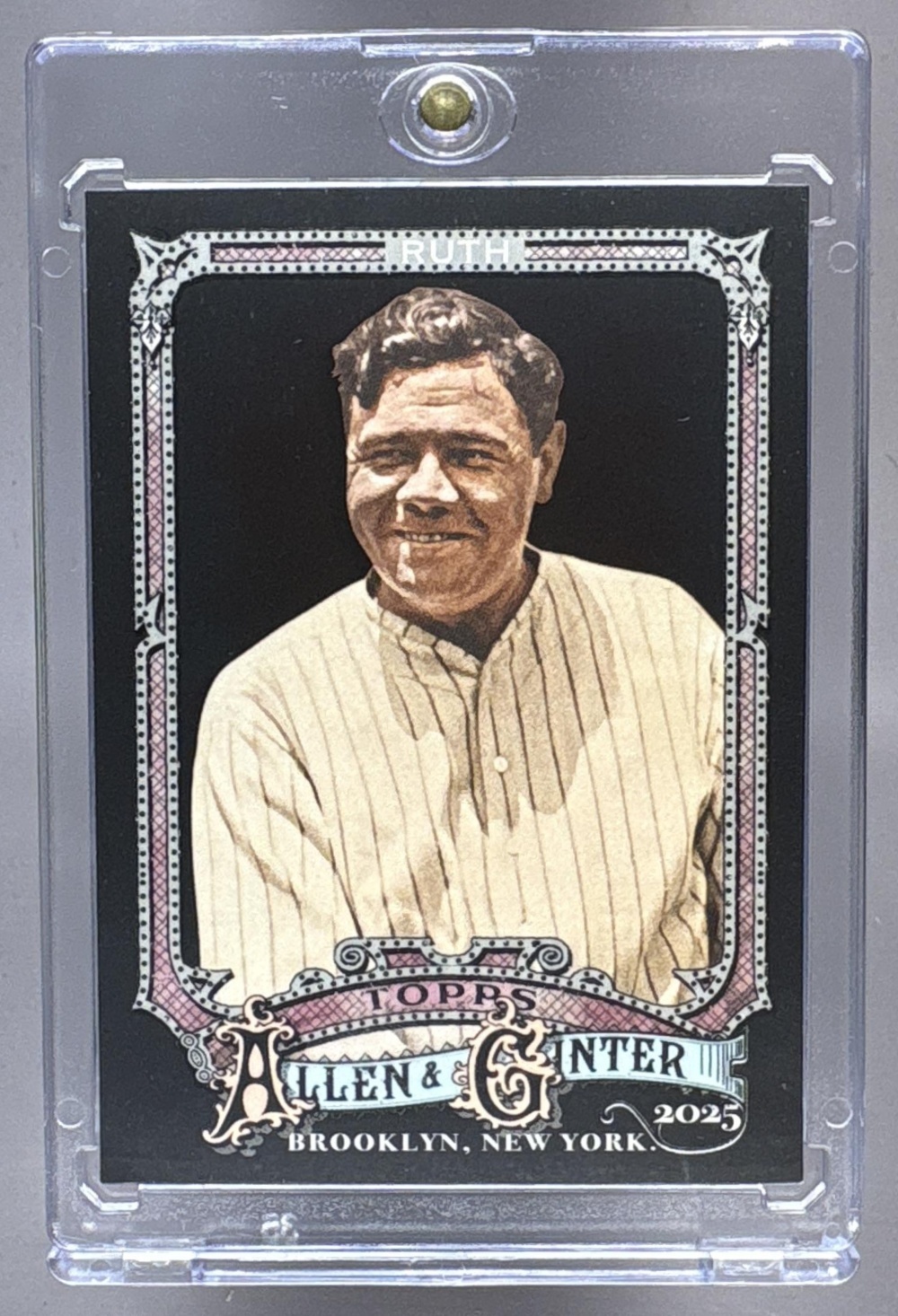 2025 TOPPS ALLEN & GINTER BABE RUTH #28 BLACK YANKEES