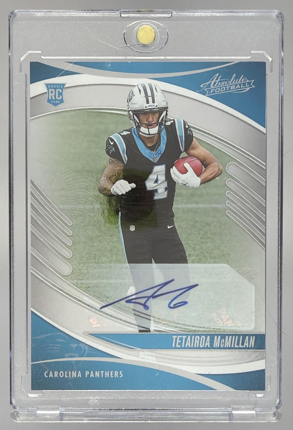 Card image for 2025 Panini Absolute Tetairoa McMillan Signature Rookies #183 RC Auto Panthers