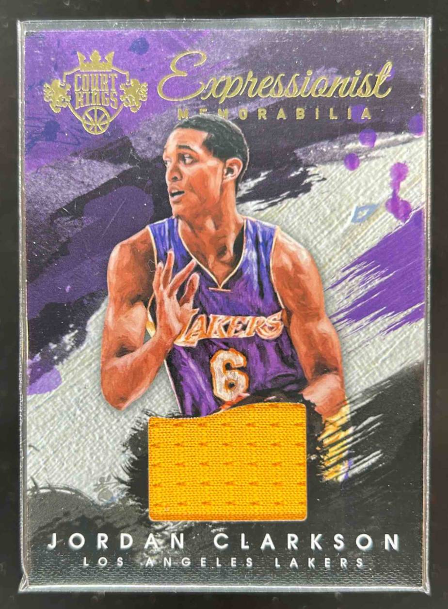 Card image for 2015-16 Panini Court Kings Jordan Clarkson Expressionist Memorabilia 159 /299 #32