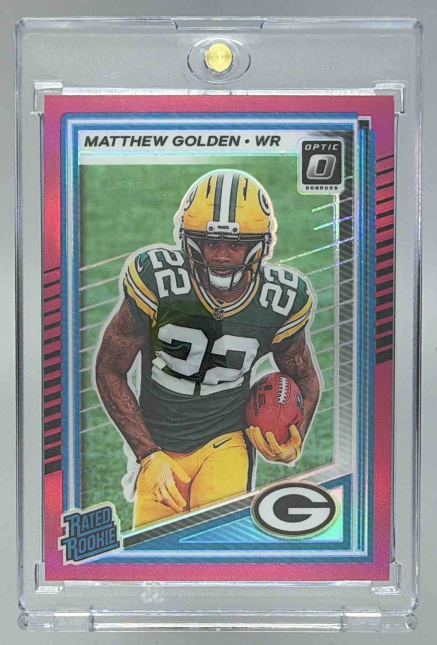 Card image for 2025 Panini Donruss Optic Matthew Golden Rated Rookie #205 Packers