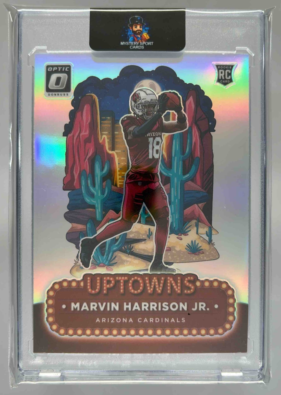 Card image for 2024 Panini Donruss Optic Marvin Harrison Jr. Uptowns #5 RC SSP Cardinals