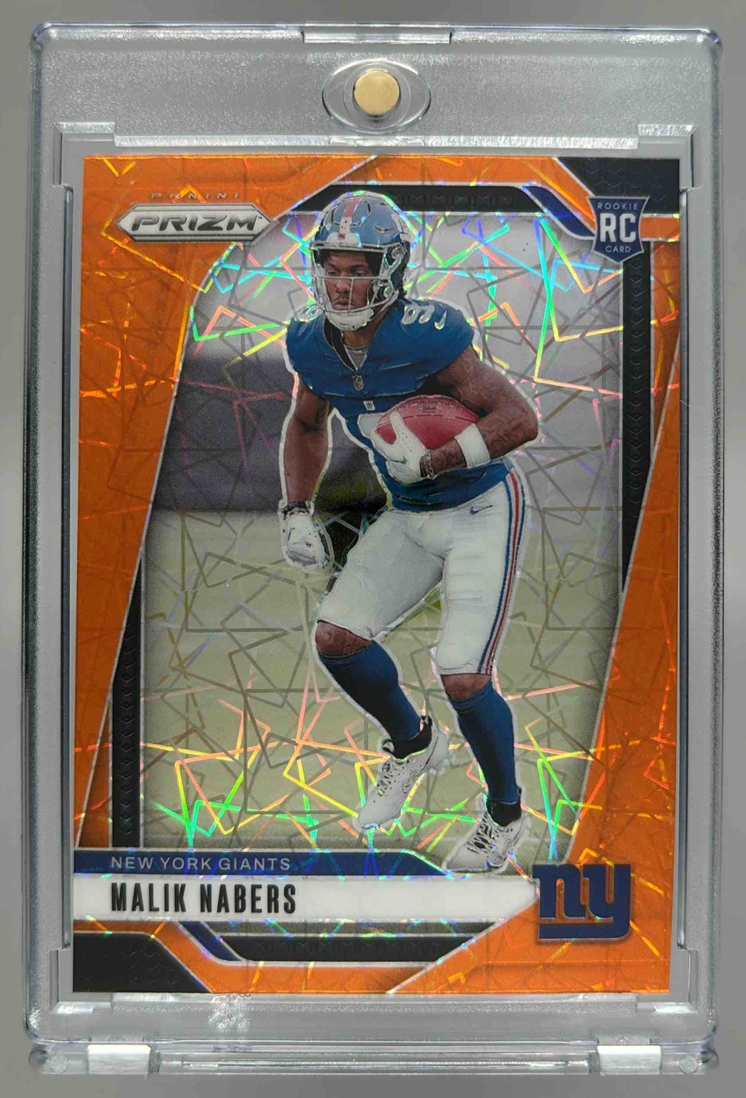 Card image for 2024 Panini Football Prizm Malik Nabers Lazer #370 RC New York Giants