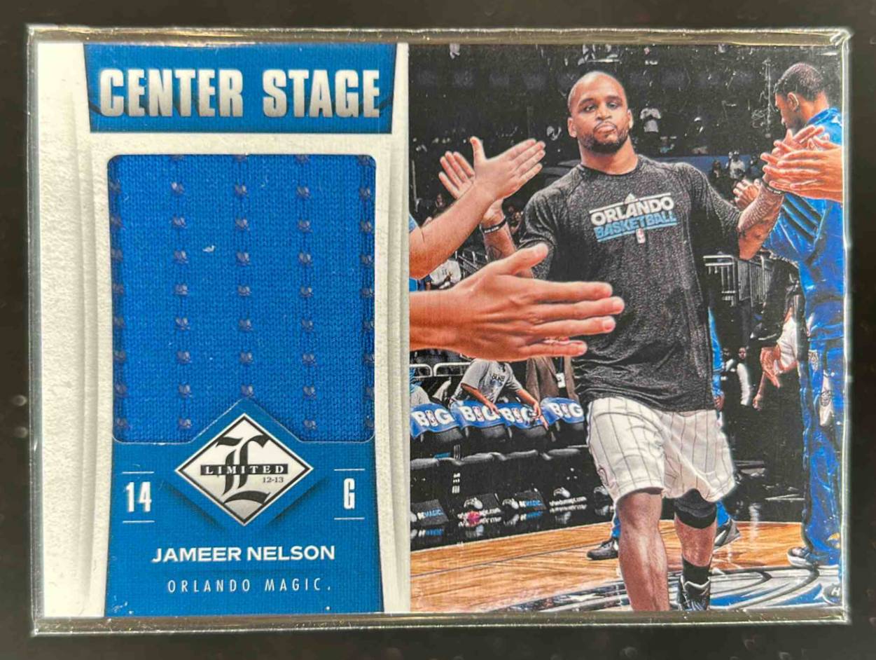 Card image for 2012-13 Panini Limited Jameer Nelson Center Stage Materials 132 /199 #36