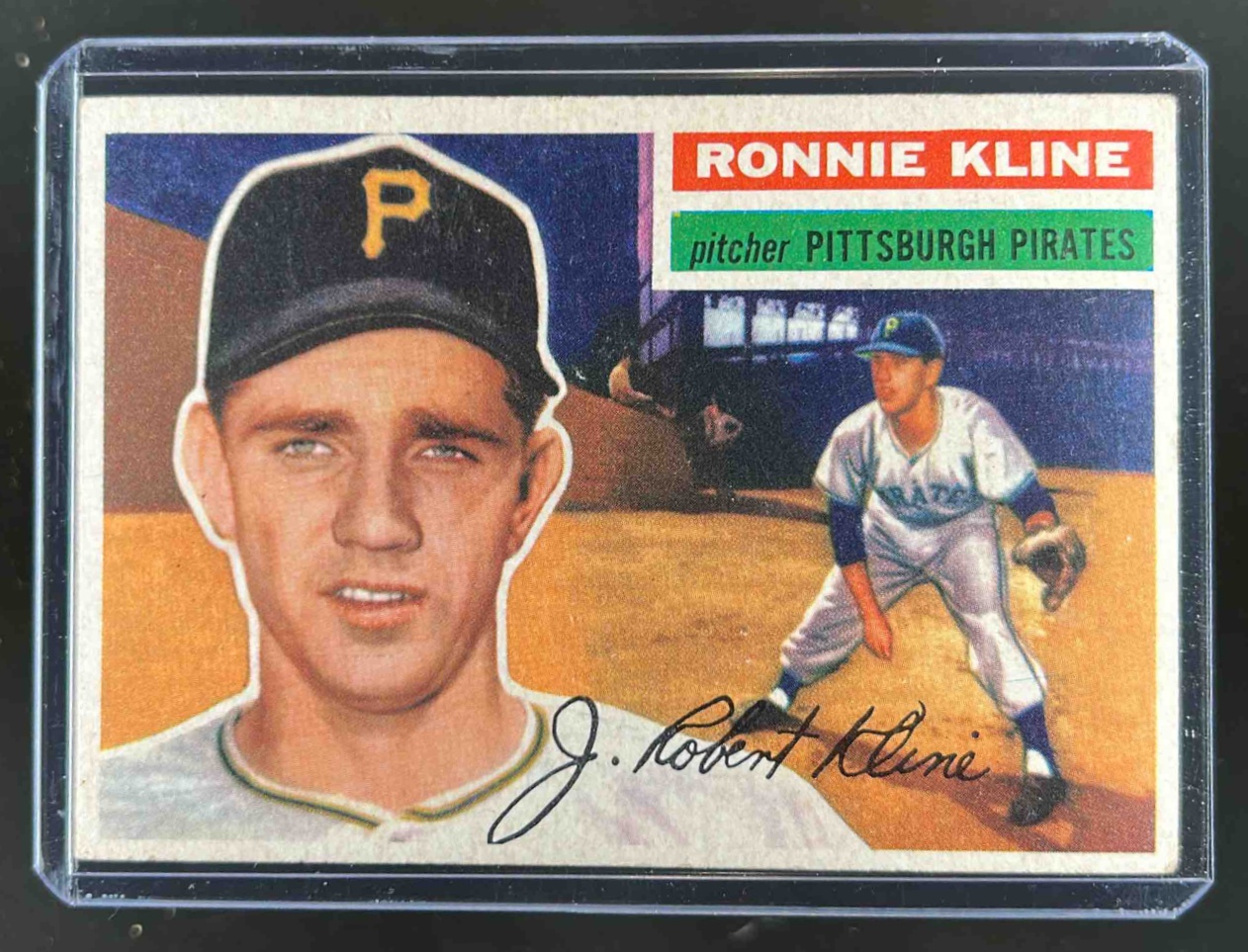 Card image for 1956 TOPPS BASEBALL RON KLINE #94A PITTSBURGH PIRATES