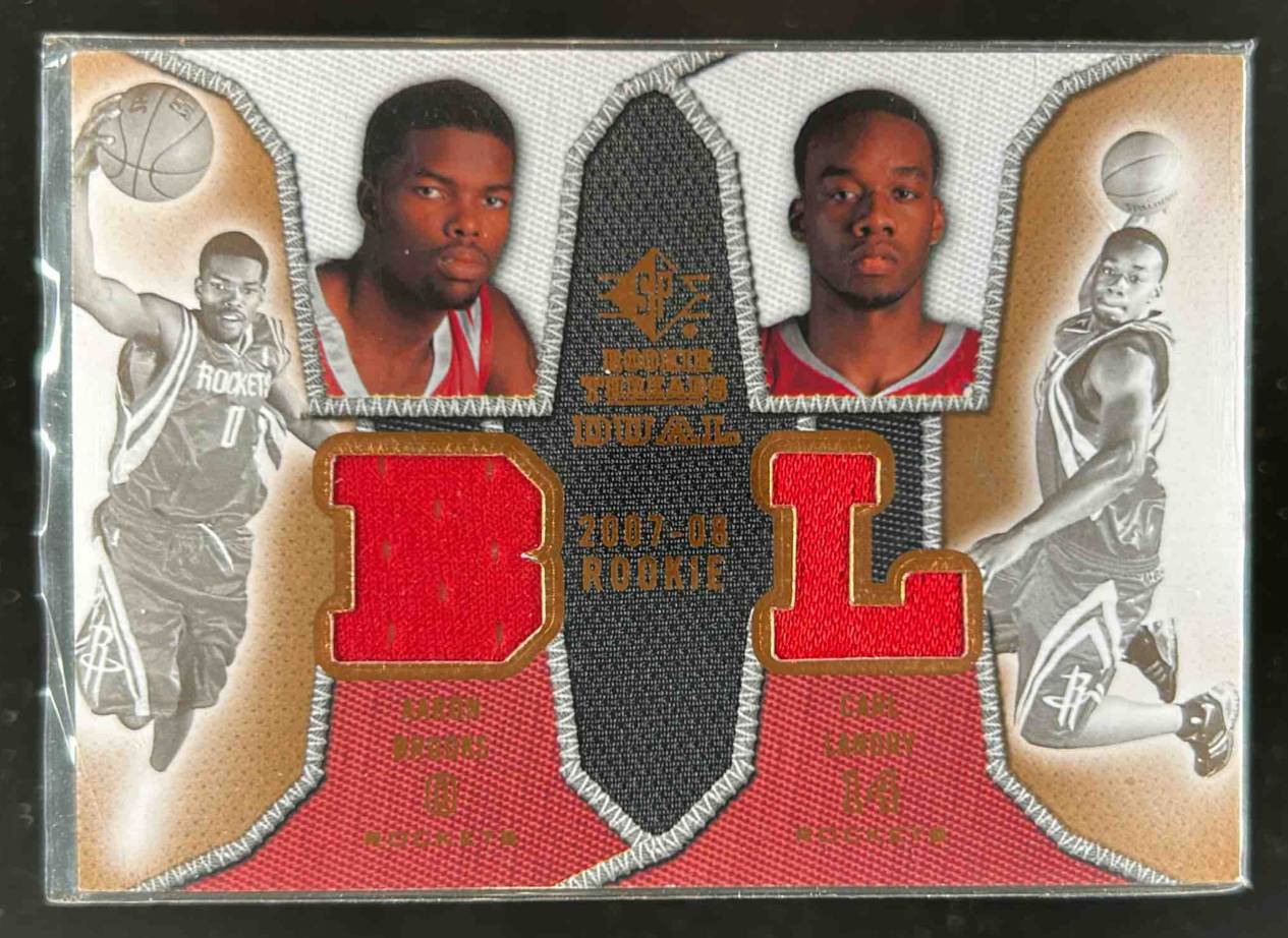 Card image for 2007-08 SP Rookie Threads Carl Landry / Aaron Brooks Dual #DRT-LB
