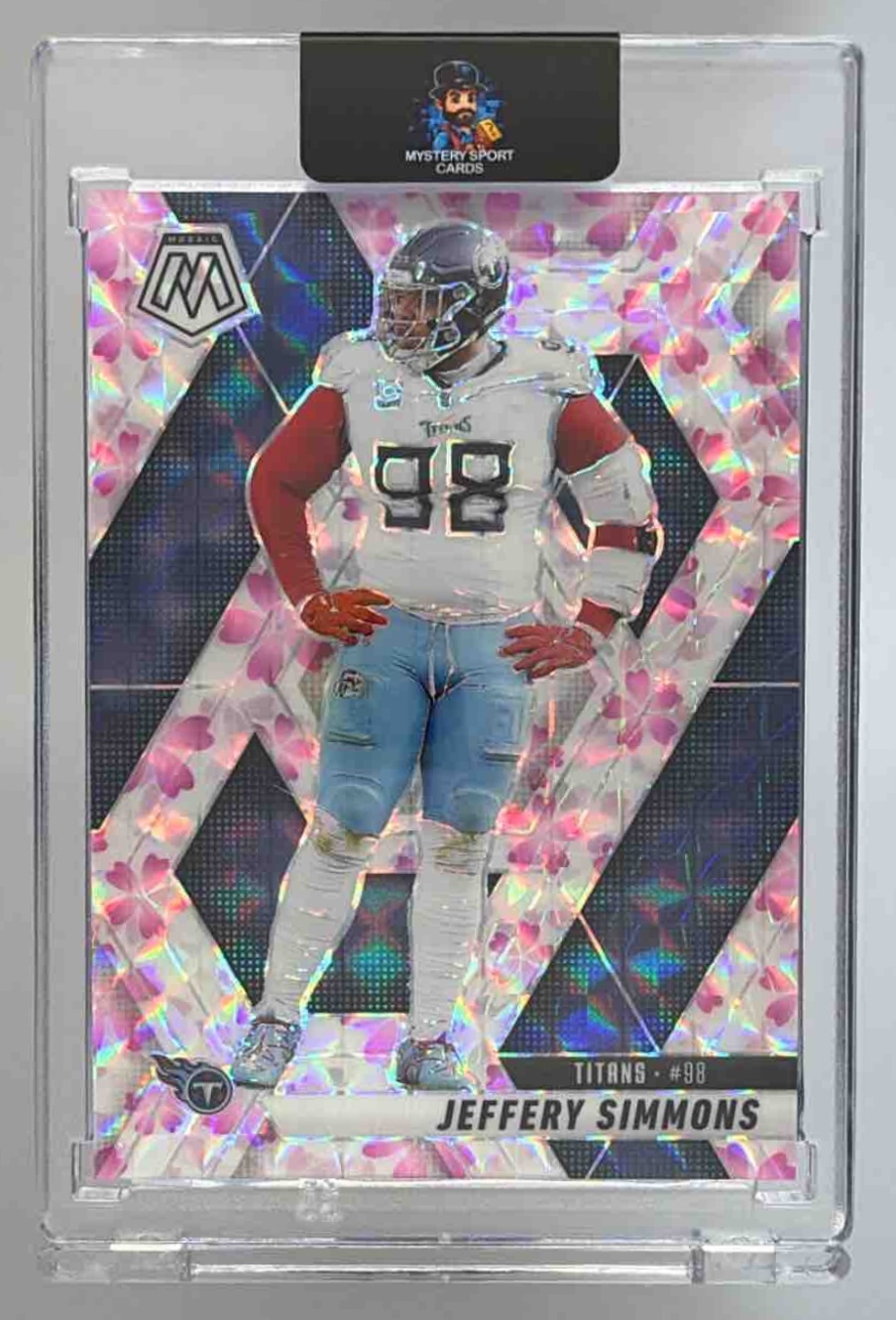Card image for 2025 Panini Football Prizm Jeffery Simmons Logo /20 #268 Tennessee Titans