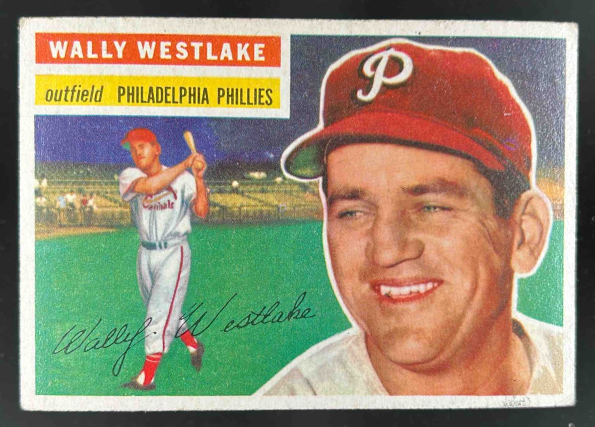 Card image for 1956 TOPPS BASEBALL WALLY WESTLAKE #81A PHILADELPHIA PHILLIES