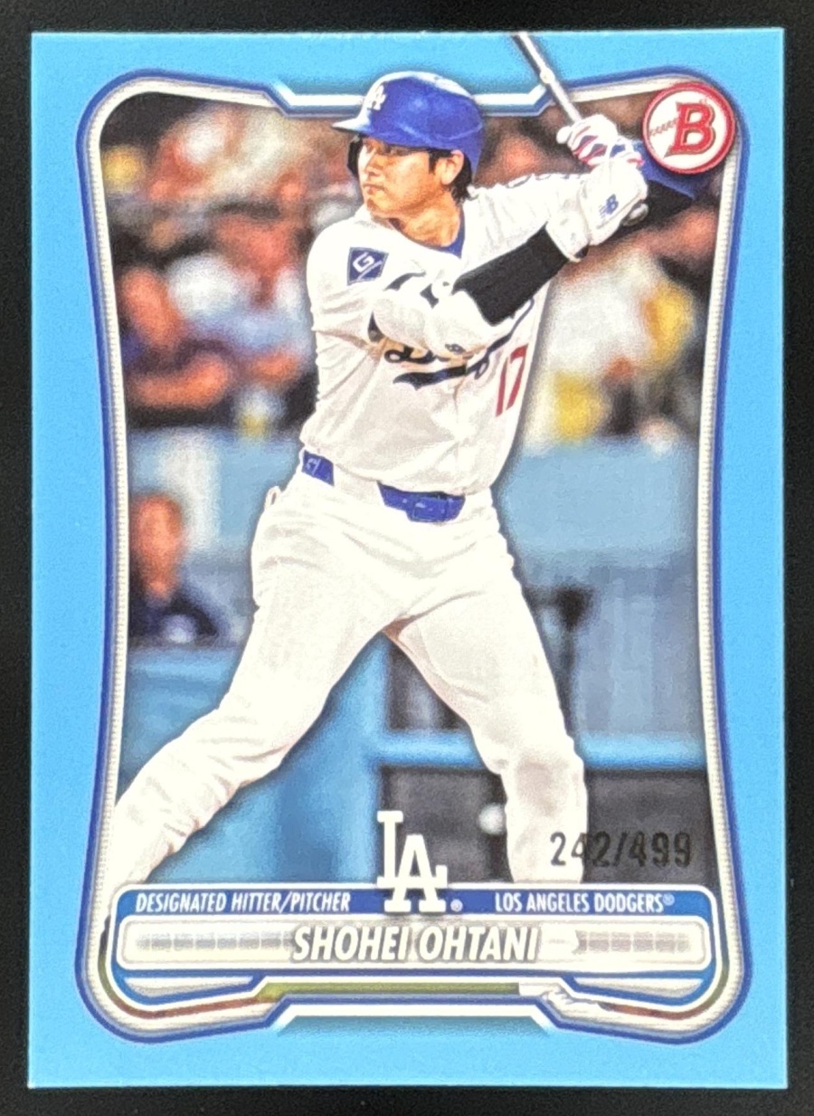 Card image for Shohei Ohtani 2026 Bowman Sky Blue Border /499 Los Angeles Dodgers