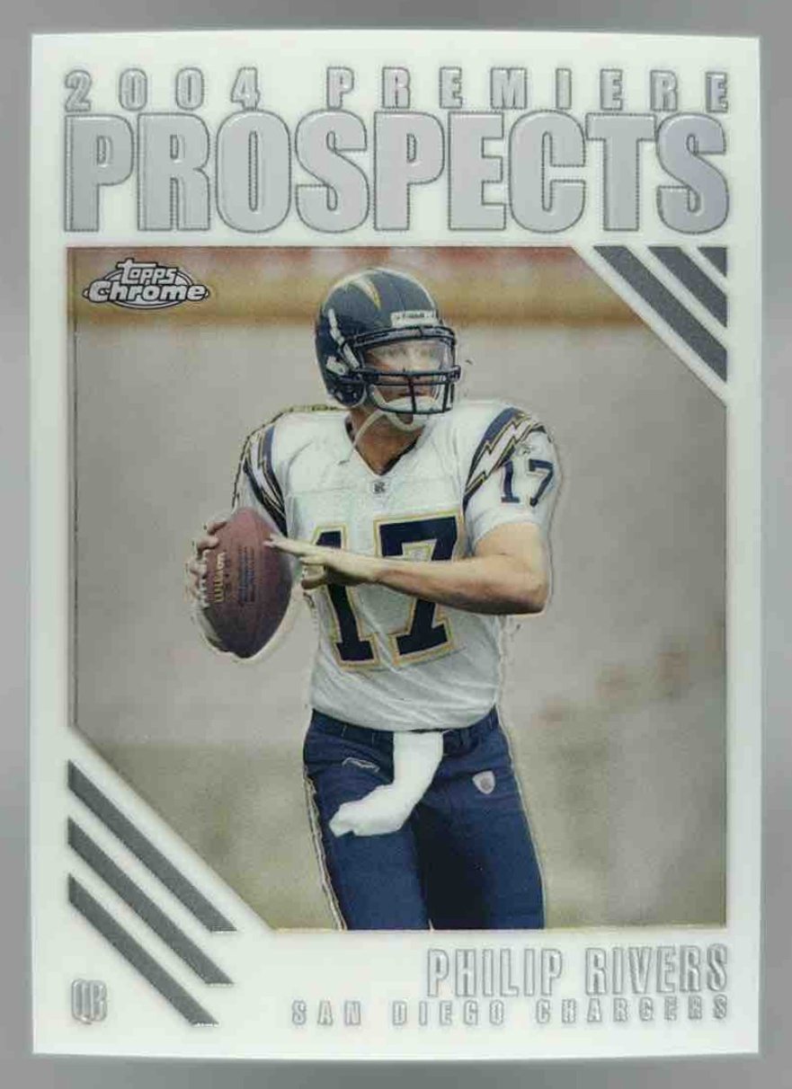 Card image for 2004 Topps Chrome Philip Rivers Premiere Prospects #PP15 RC Chargers