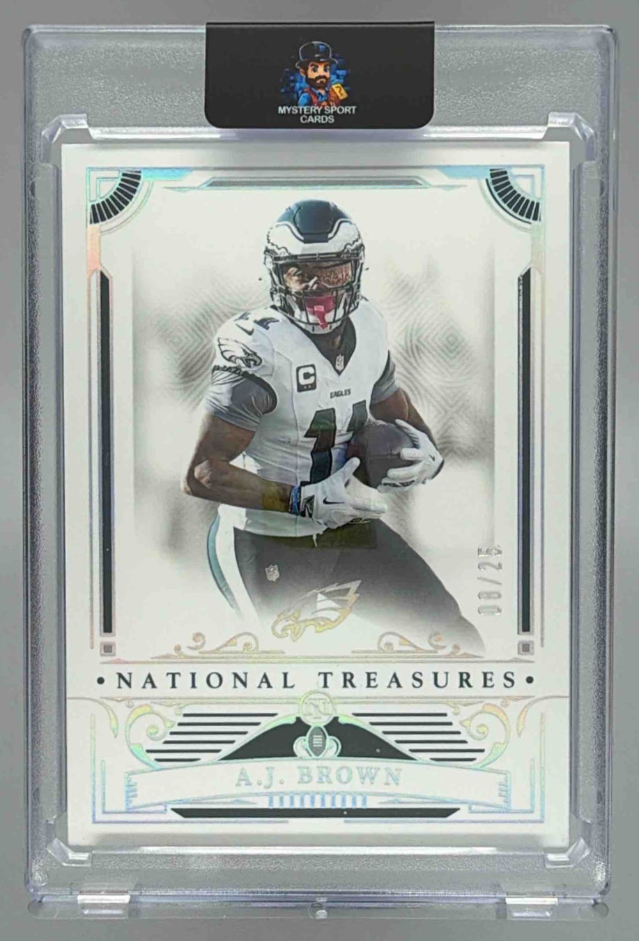 Card image for 2025 Panini Football National Treasures A.J. Brown /99 #81 Philadelphia Eagles