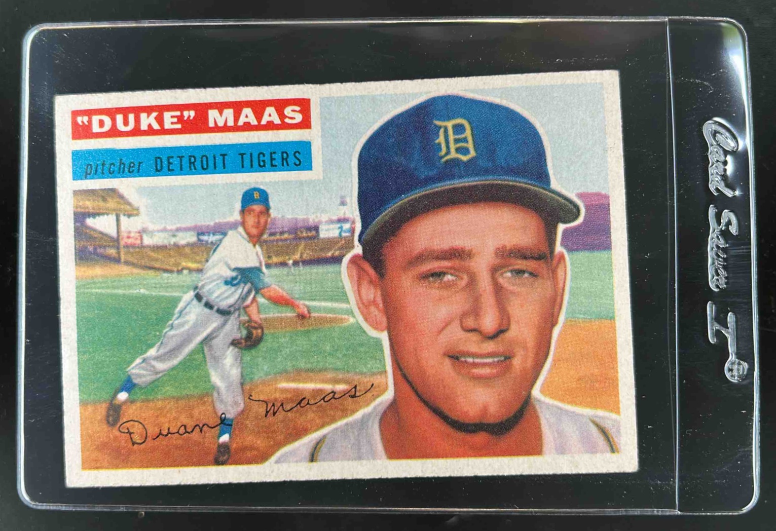 Card image for 1956 TOPPS DUKE MAAS #57A RC ROOKIE DETROIT TIGERS
