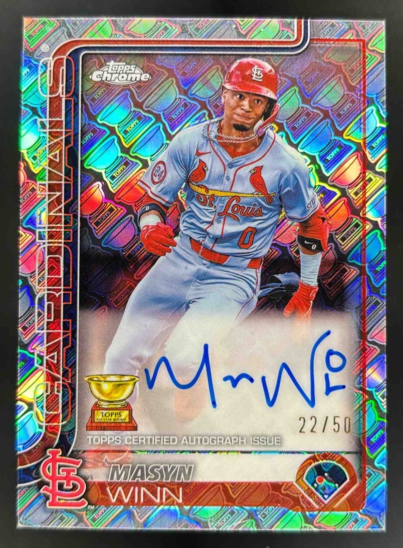 Card image for 2025 Topps Chrome Update Masyn Winn CupFractor Auto Variation /50