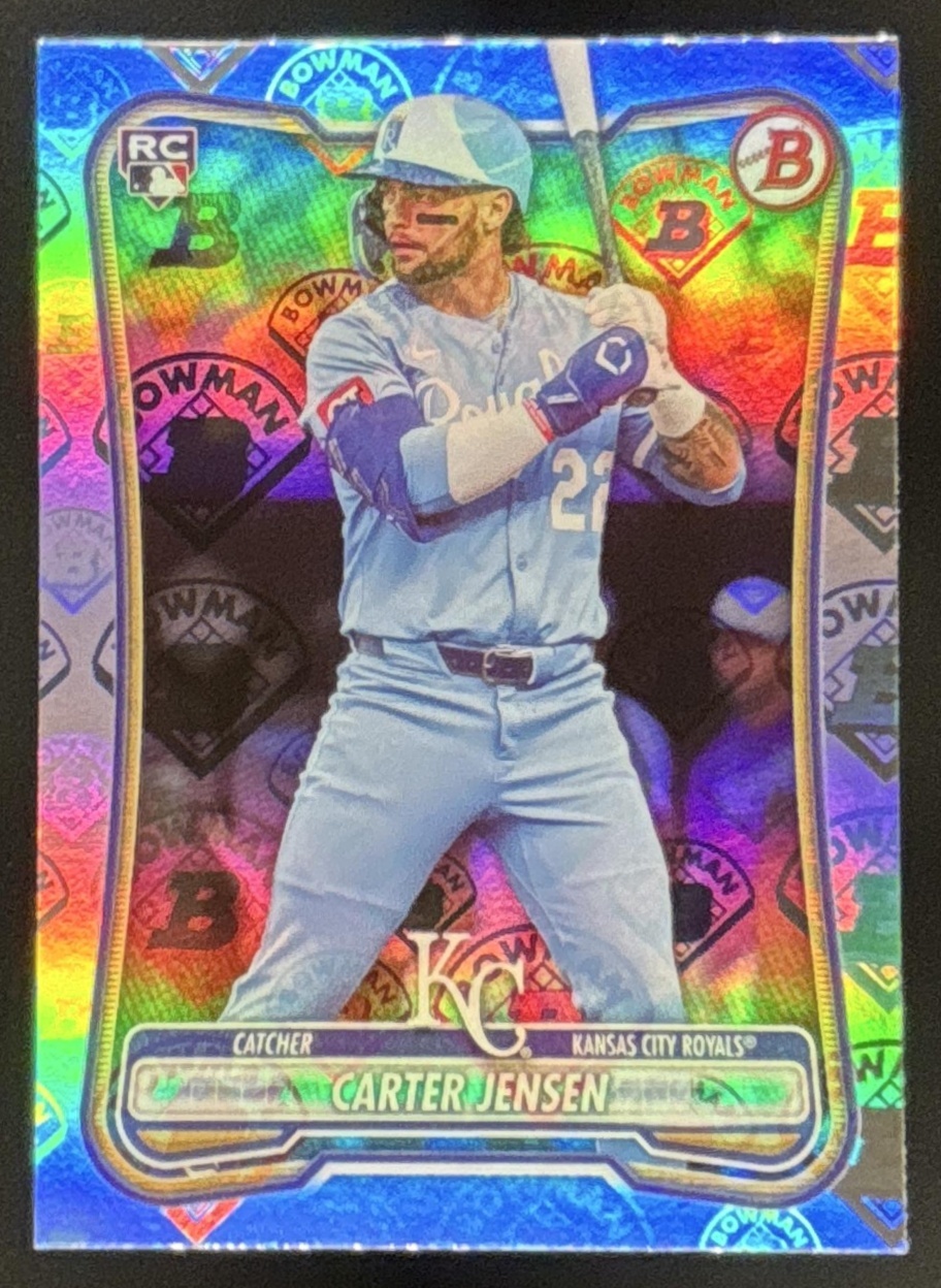 Card image for Carter Jensen 2026 Bowman Logo Pattern Kansas City Royals