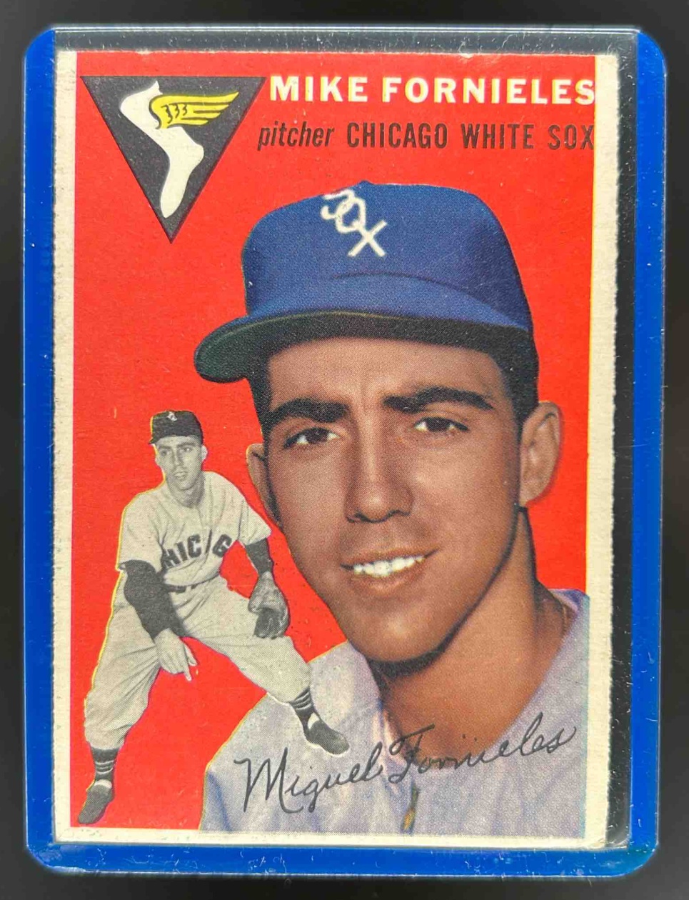 Card image for 1954 TOPPS BASEBALL MIKE FORNIELES #154 RC CHICAGO WHITE SOX