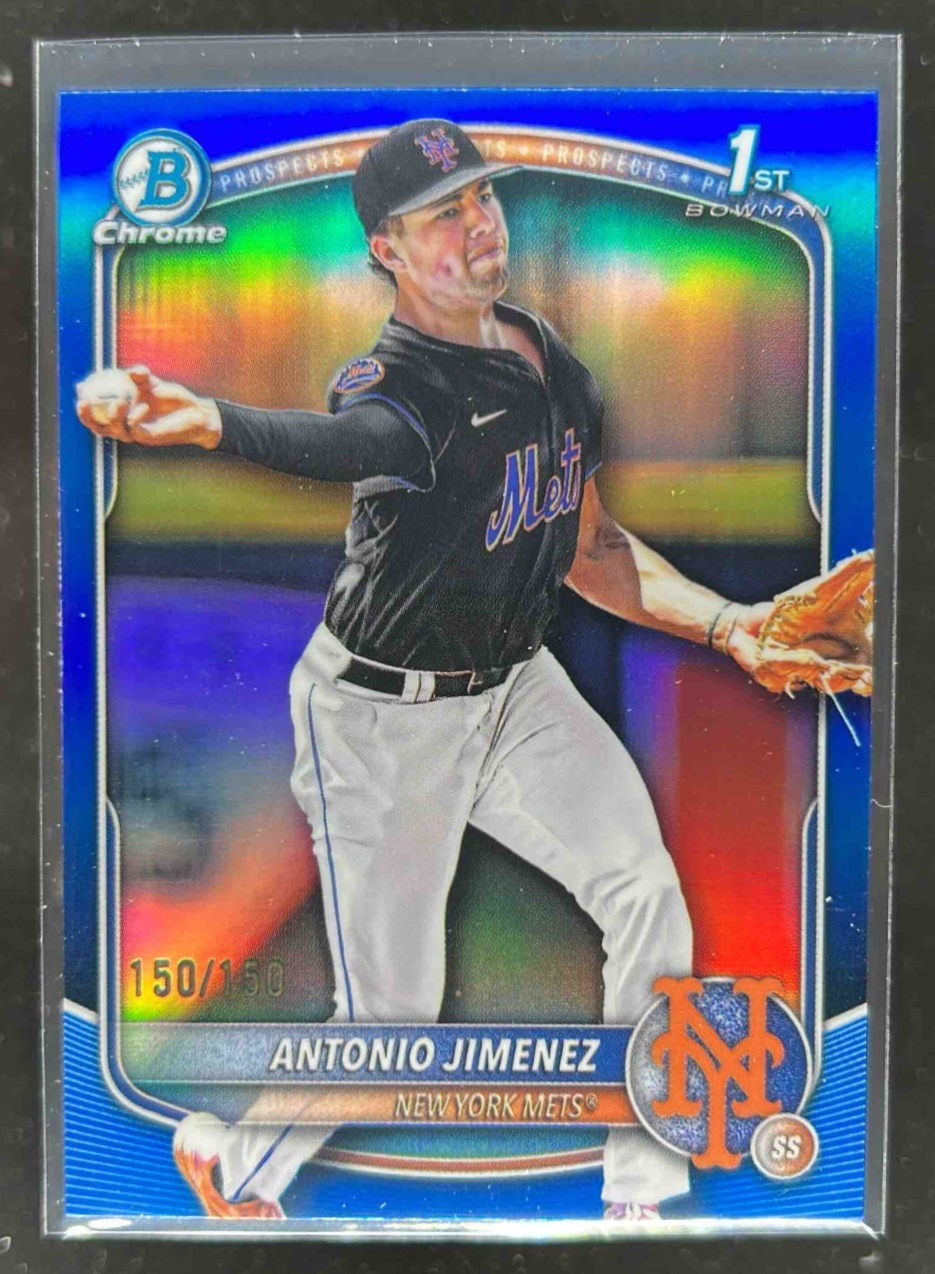 Card image for Antonio Jimenez 2025 Bowman Draft Chrome Blue Refractor /150
