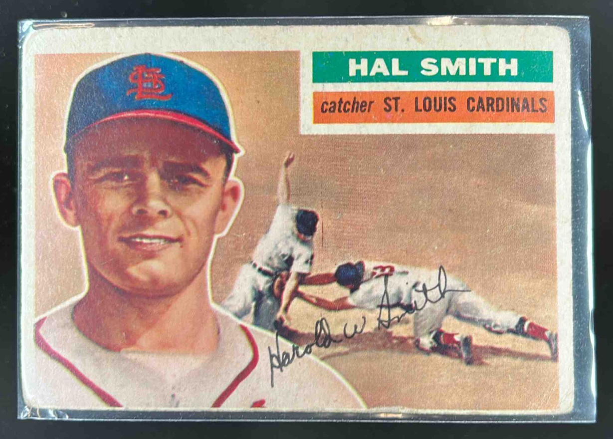 Card image for 1956 TOPPS BASEBALL HAL SMITH #283 RC ST. LOUIS CARDINALS