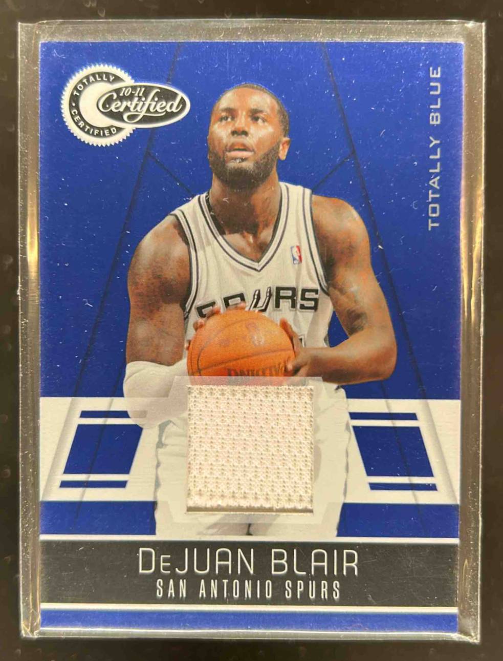 Card image for 2010-11 Panini Totally Certified DeJuan Blair Blue Materials 34 /99 #120