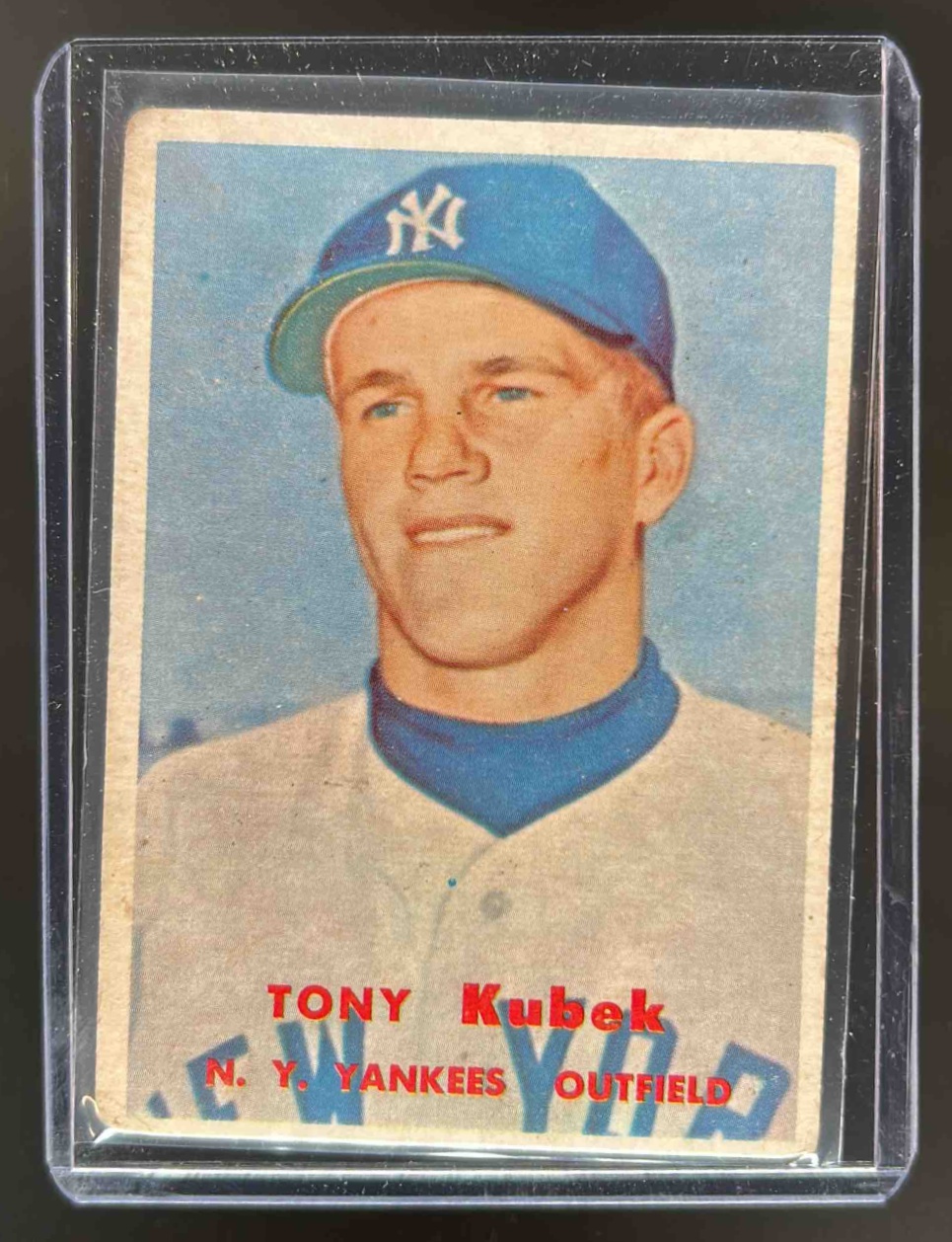 Card image for 1957 TOPPS TONY KUBEK #312 RC ROOKIE NEW YORK YANKEES