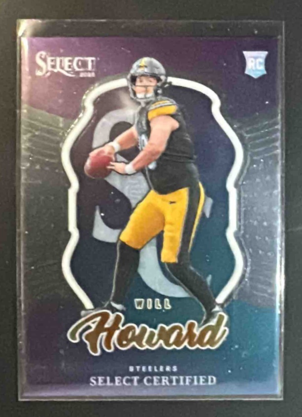 Card image for 2025 Panini Select Will Howard #15 Certified Rookies RC Steelers