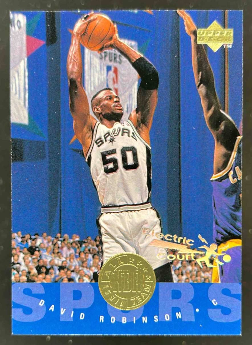 Card image for 1995-96 UPPER DECK DAVID ROBINSON ELECTRIC COURT GOLD #168 SAN ANTONIO SPURS