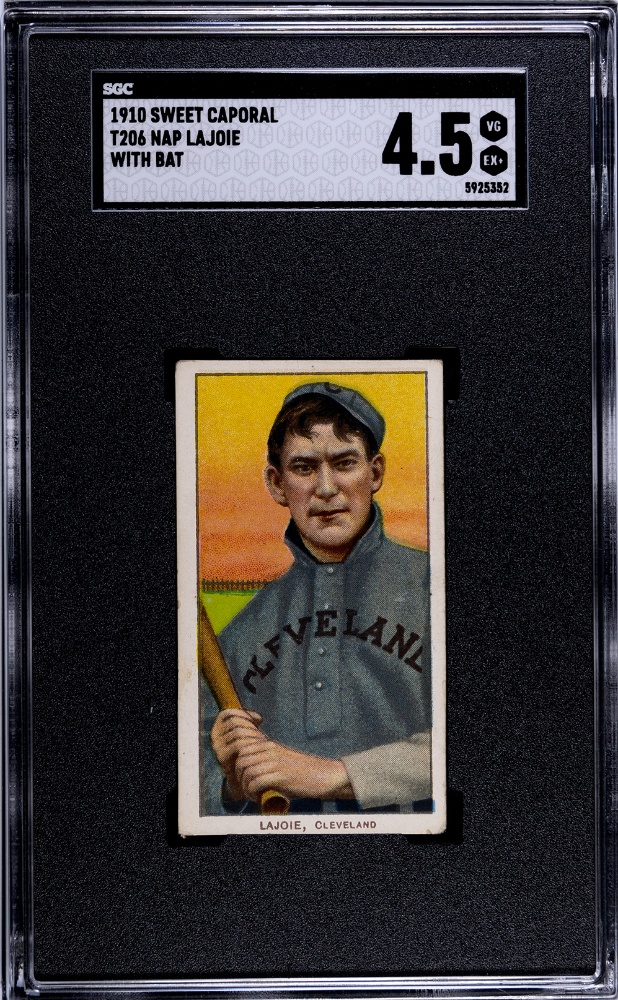1909 T206 Nap Lajoie Sweet Caporal Naps SGC 4.5