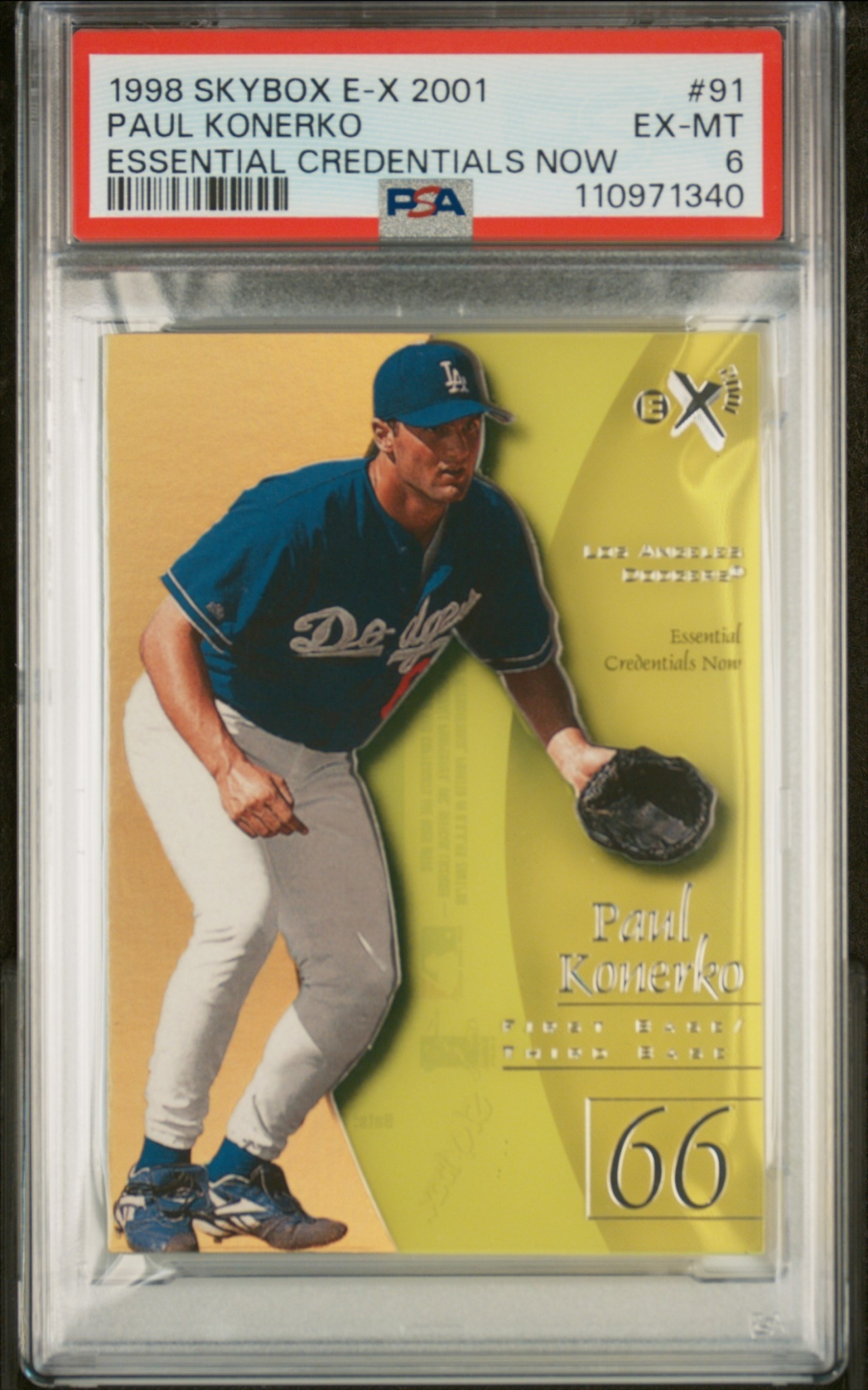 1998 Skybox E-X2001 Paul Konerko Essential Credentials Now /91 #91 Dodgers PSA 6