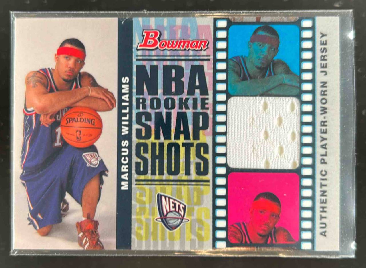 Card image for 2006-07 BOWMAN MARCUS WILLIAMS ROOKIE SNAPSHOTS RELICS /199 #RSR-MW RC ROOKIE