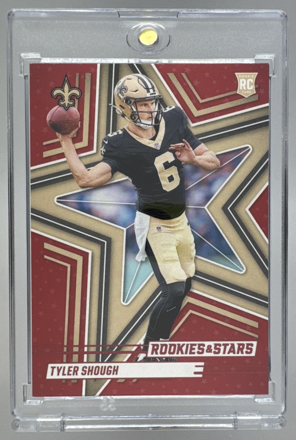 Card image for 2025 Panini Football Rookies & Stars Tyler Shough #194 RC New Orleans Saints