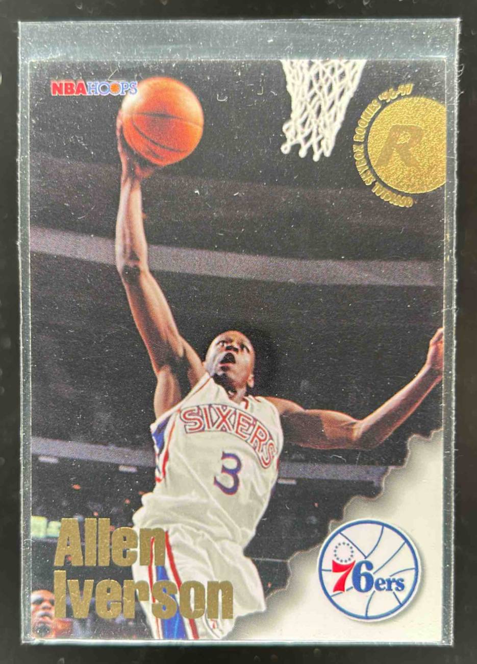 Card image for 1996-97 HOOPS ALLEN IVERSON #295 RC ROOKIE PHILADELPHIA 76ERS