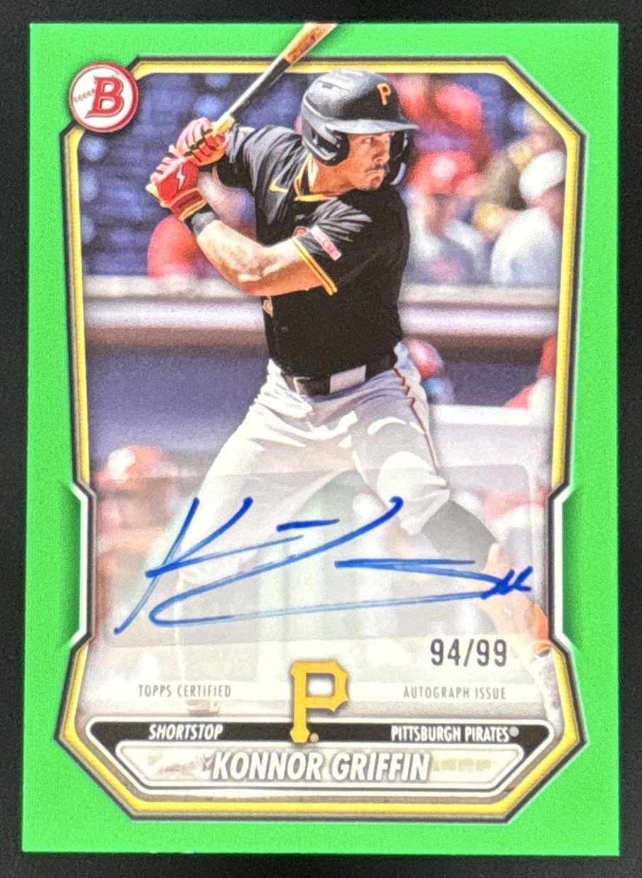 Card image for 2026 Bowman Konnor Griffin Prospect Retail Auto Green Border /99