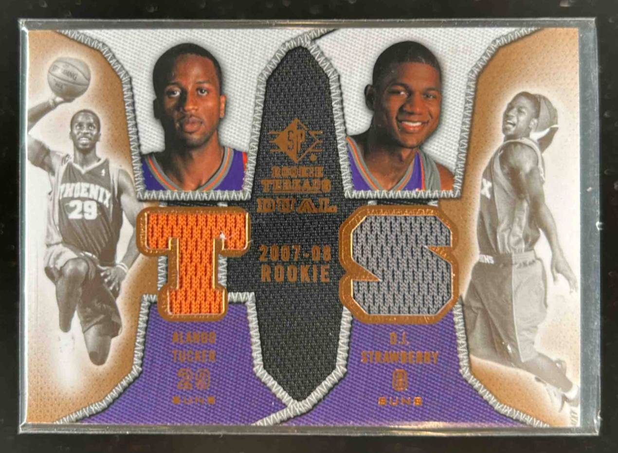 Card image for 2007-08 SP Rookie Threads Alando Tucker / D.J. Strawberry Dual #DRT-TS