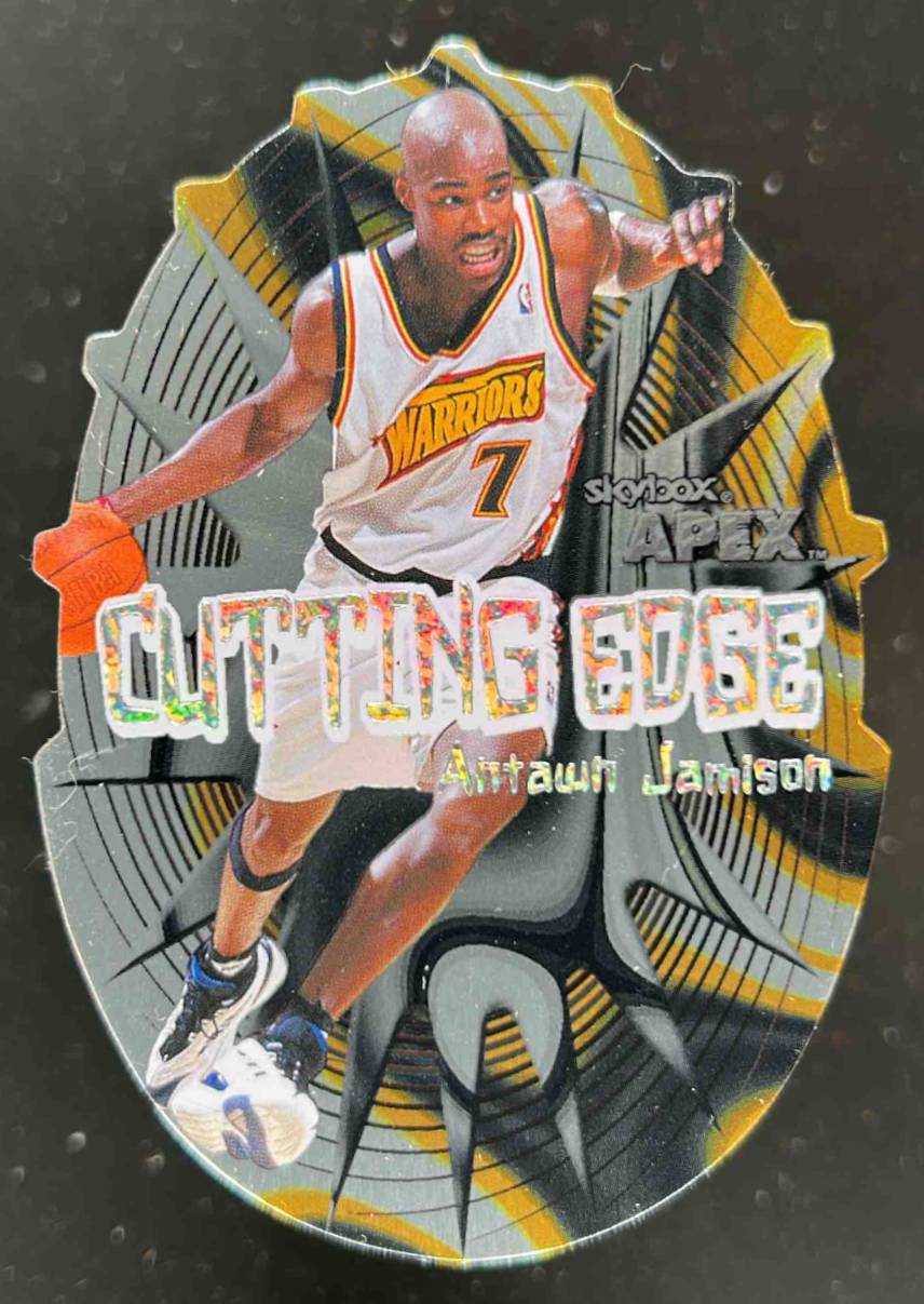 Card image for 1999-00 SKYBOX APEX ANTAWN JAMISON CUTTING EDGE #13 CE GOLDEN STATE WARRIORS