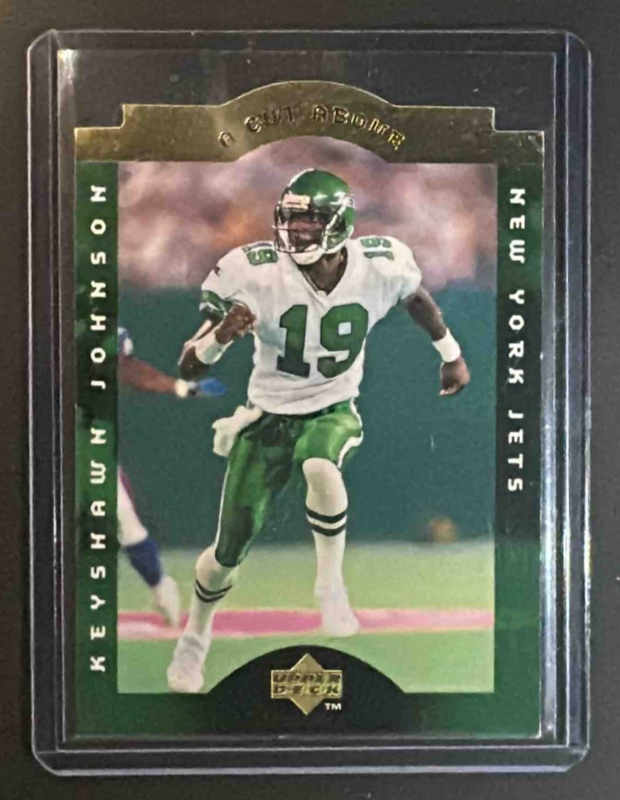 Card image for 1996 Upper Deck Collector's Choice Keyshawn Johnson #19 A cut above