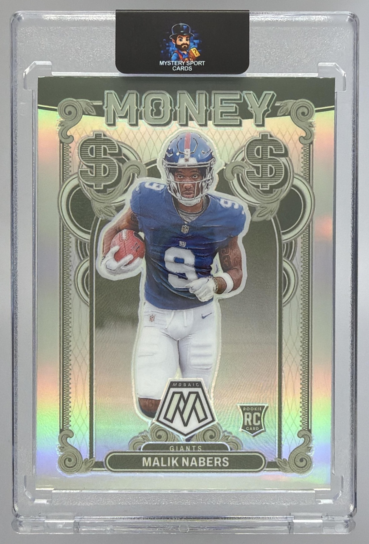 Card image for 2024 Panini Football Mosaic Malik Nabers Money #11 RC New York Giants