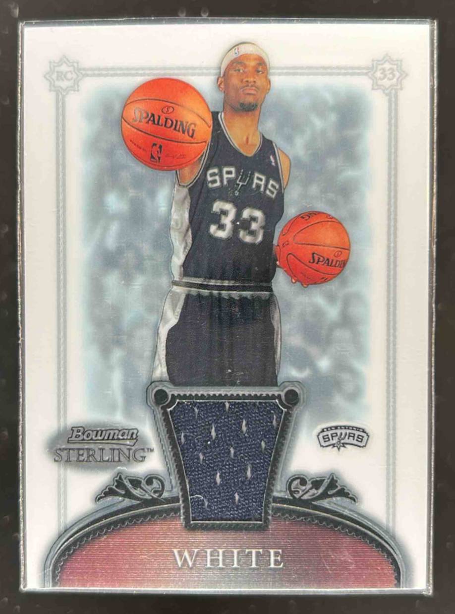 Card image for 2006-07 BOWMAN STERLING JAMES WHITE #54 MEM RC ROOKIE SAN ANTONIO SPURS