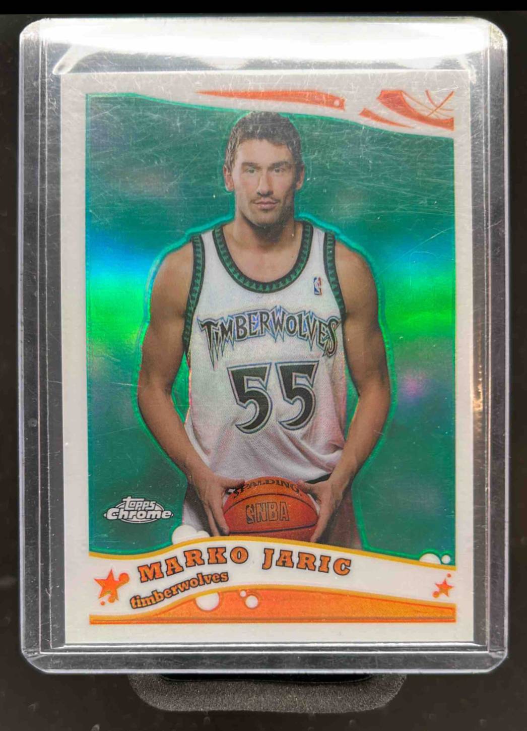 Card image for 2005-06 TOPPS CHROME MARKO JARIC #141 REFRACTOR 380/999 MINNESOTA TIMBERWOLVES
